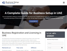 Tablet Screenshot of businesssetupuae.com